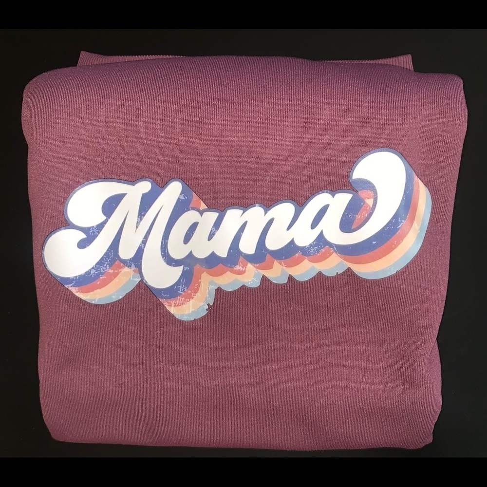 Plum “Mama” Fleece Sweatshirt